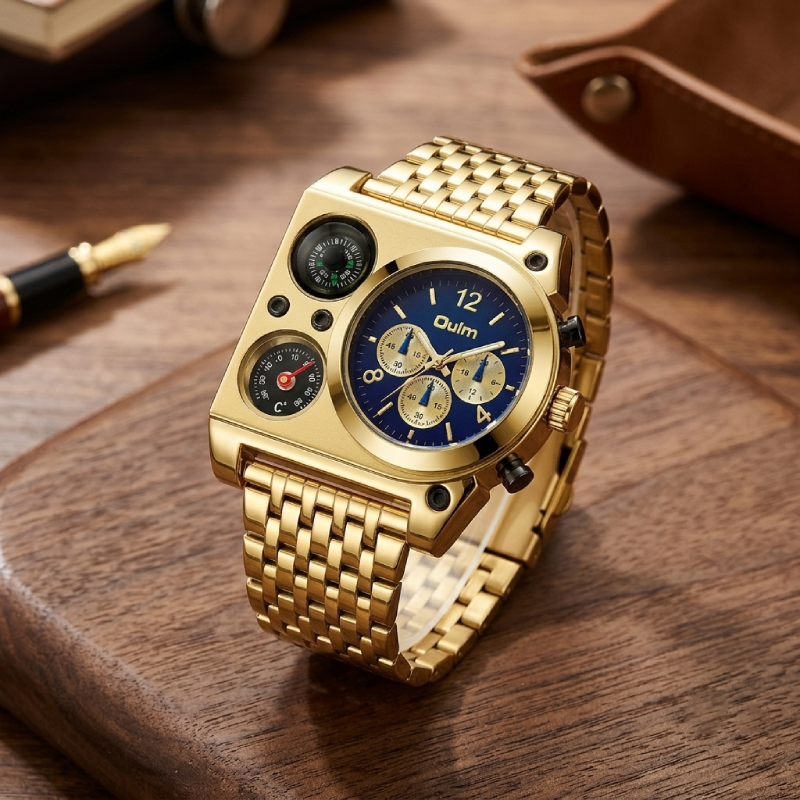 UM40 OULM Luxury Outdoor Dual Time Compass Watch - Image 3