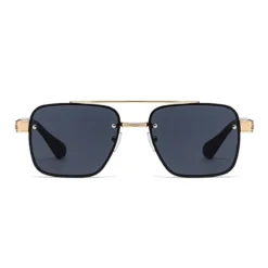 A947 Luxury Gold Frame Square Sunglasses - Image 6