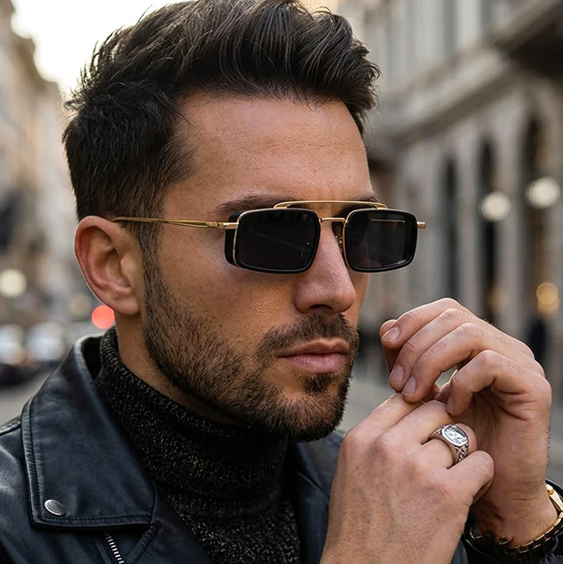 A949 Luxury Black & Gold Premium Sunglasses - Image 2