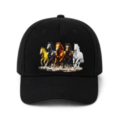 CP1352 Premium Horses Print Cotton Baseball Cap - Image 2