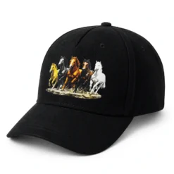 CP1352 Premium Horses Print Cotton Baseball Cap