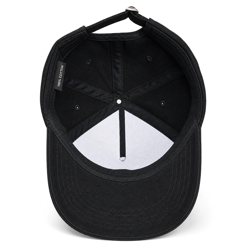 CP1351 Premium Cat Print Black Baseball Cap - Image 5