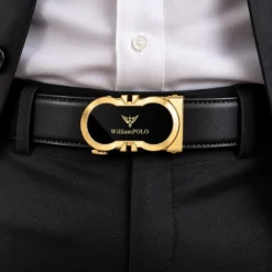 WILLIAMPOLO Premium Genuine Leather Automatic Buckle Belt B9018 - Image 2