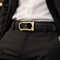 WILLIAMPOLO Premium Genuine Leather Automatic Buckle Belt B9018 - Image 5