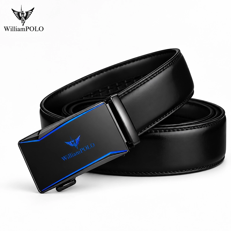 WILLIAMPOLO Premium Genuine Leather Automatic Buckle Belt B9019 - Image 5