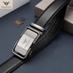 WILLIAMPOLO Premium Genuine Leather Automatic Buckle Belt B9022