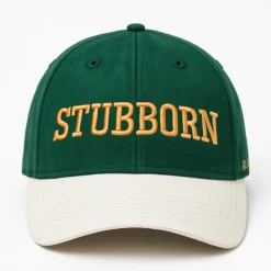 CP1191 White & Green Cap with STUBBORN Ambrotary text - Image 3