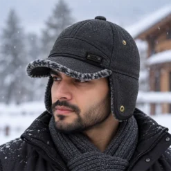 CP1359 Unisex Winter Trapper Baseball Cap with Warm Ear Flap Hat - Image 2