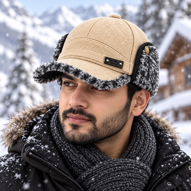 CP1361 Unisex Winter Trapper Baseball Cap with Warm Ear Flap Hat - Image 4