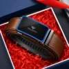 B9023 WILLIAMPOLO Premium Genuine Leather Automatic Buckle Belt
