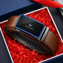 B9023 WILLIAMPOLO Premium Genuine Leather Automatic Buckle Belt