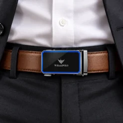 B9023 WILLIAMPOLO Premium Genuine Leather Automatic Buckle Belt - Image 3